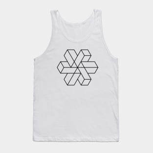 Impossible Shapes – Optical Illusion - Geometric Snowflake Tank Top